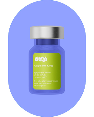 Cagrilintide 5mg peptide vial with a clean, metabolic-focused aesthetic.